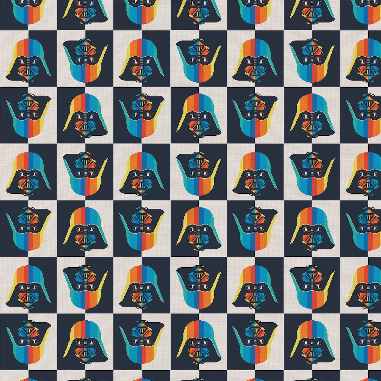 Star Wars™ Rainbow Darth Vader Cotton Precut Fabric